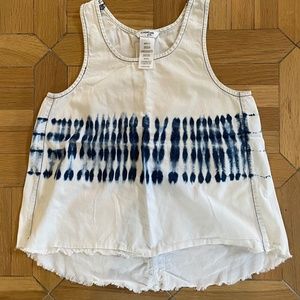 BEBE kids girls Tank top MEDIUM 10/12 Tie-dye ruffle